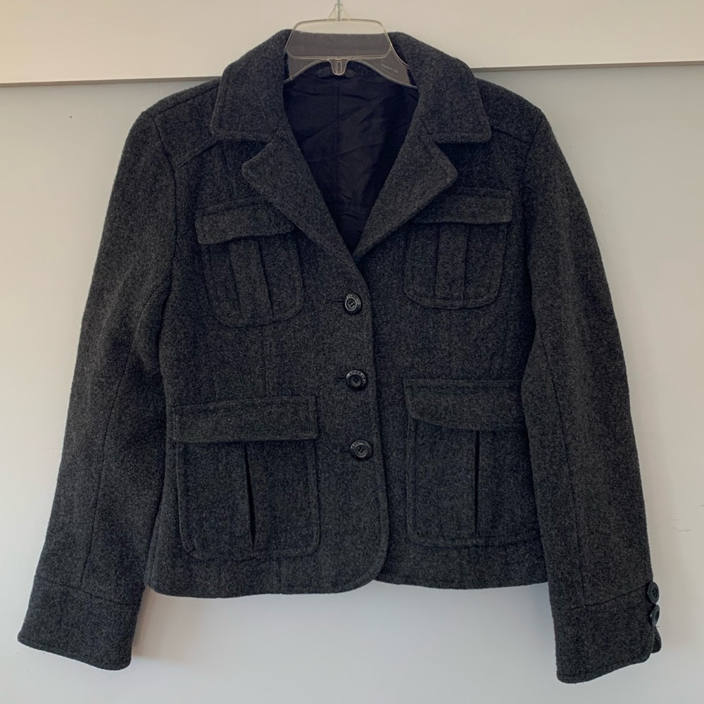 Dark gray wool coat